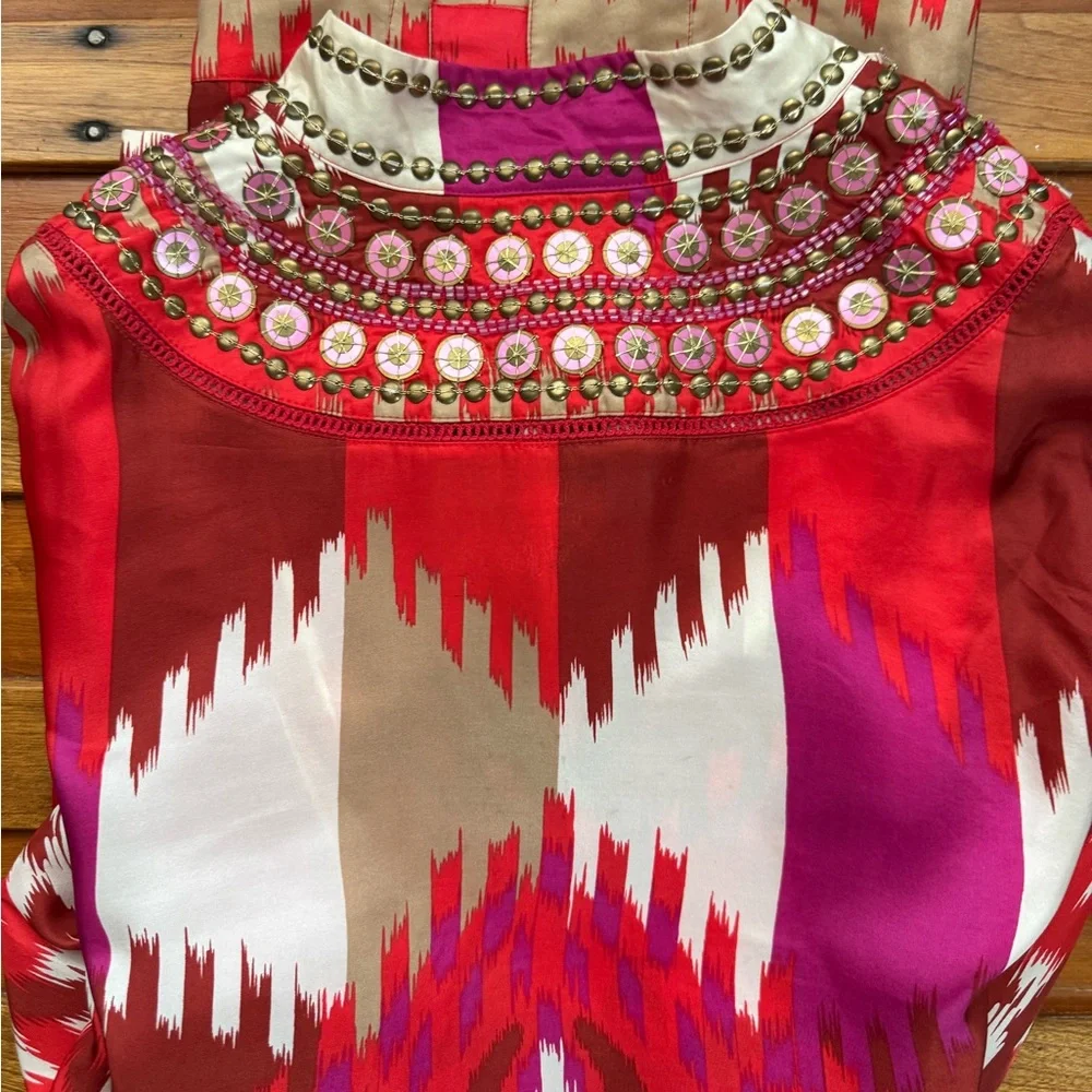 Tory Burch Iveta Silk Tunic - Picture 6 of 9